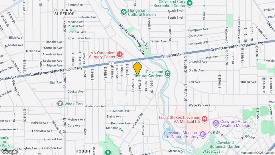 1370 E 93rd St Mapa y Detalles de la Ubicación