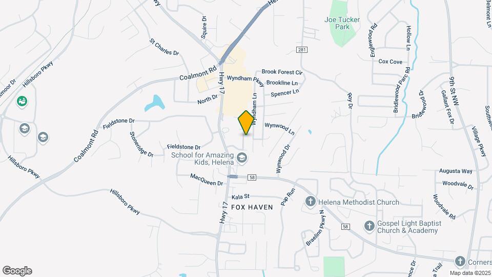 2016 Ashley Brook Way Map and Location Details