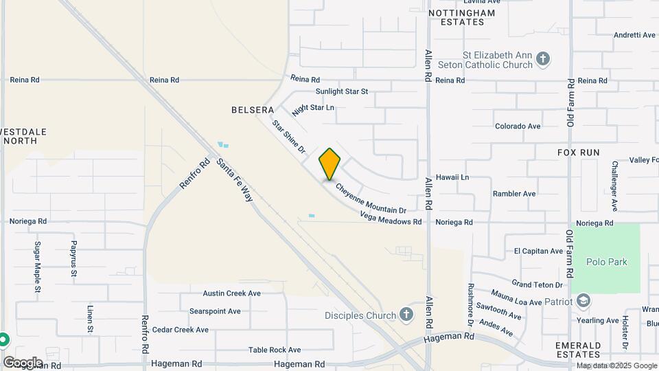 13417 Cheyenne Mountain Dr Map and Location Details