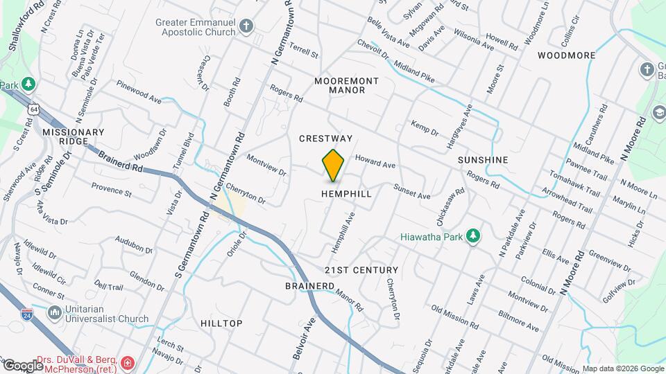 303 Hillcrest Ave Map and Location Details