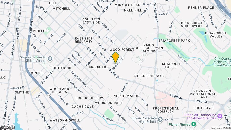 AUGUST MOVE IN!!! 3 bedroom 3 Bathroom Duplex Next Door to Blinn! Map and Location Details