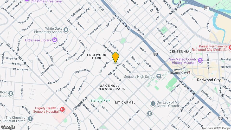 1534 Whipple Ave Map and Location Details