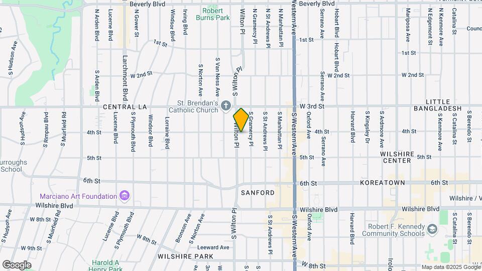 406 S Wilton Pl Mapa y Detalles de la Ubicación