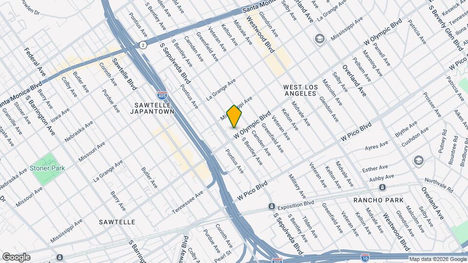 2141 S Bentley Ave Map and Location Details