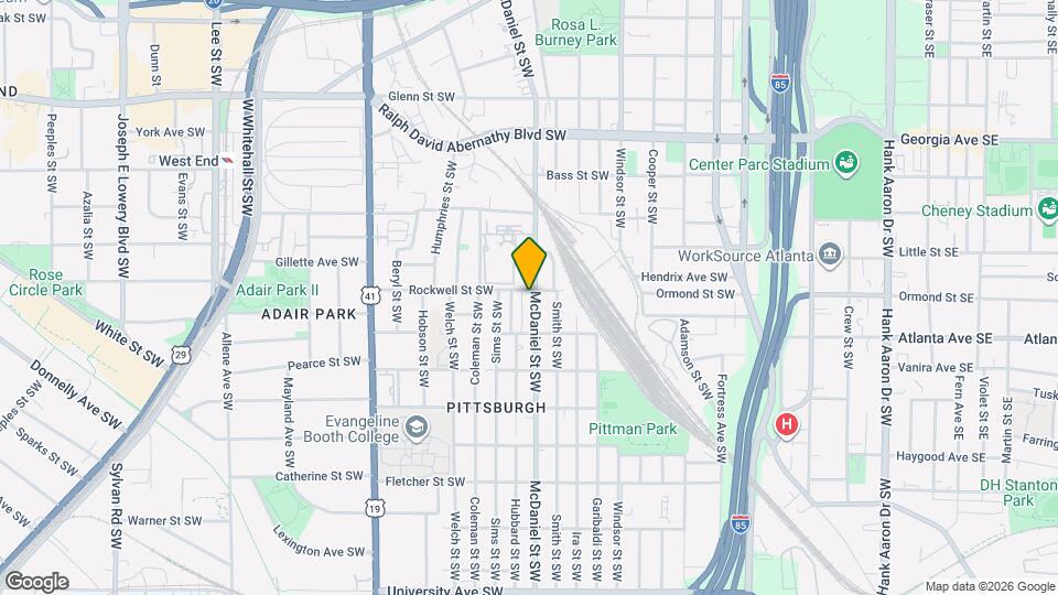 851 McDaniel St SW Map and Location Details