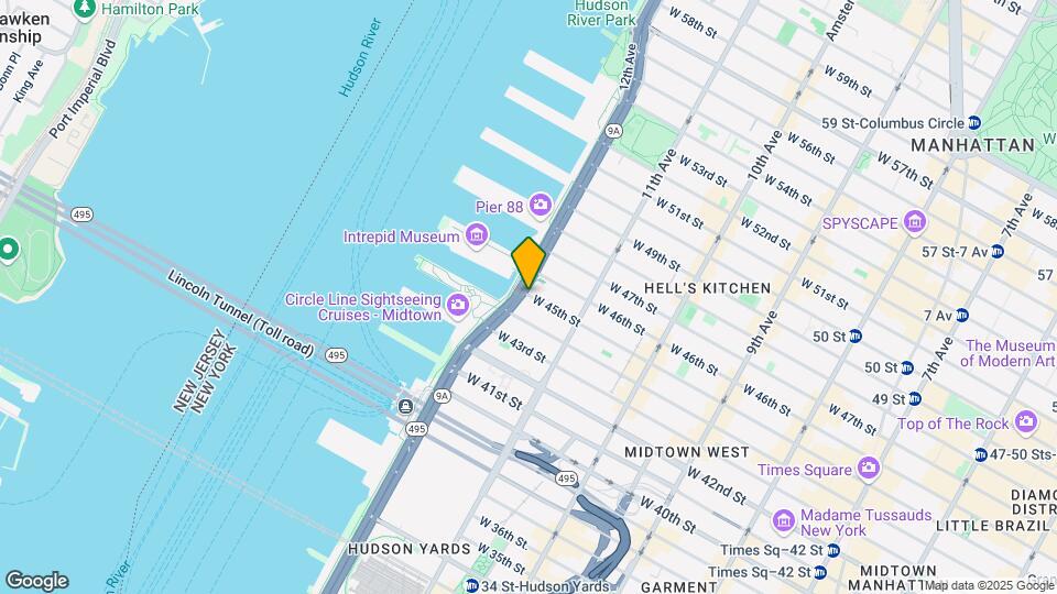 550 W 45th St Map and Location Details