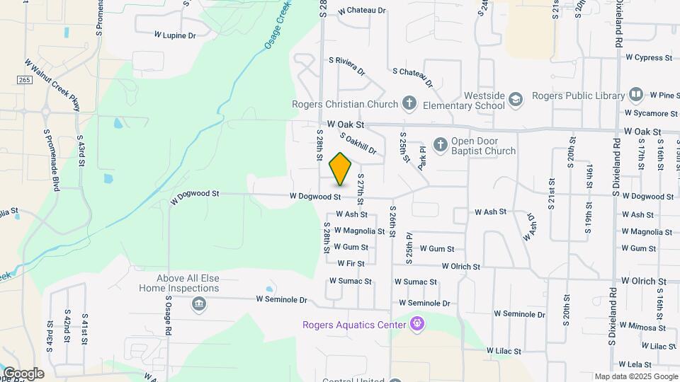 2705 W Dogwood St Map and Location Details