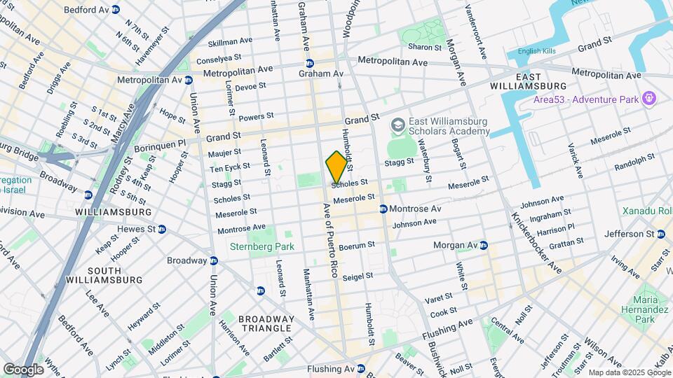 166 Scholes St Mapa y Detalles de la Ubicación