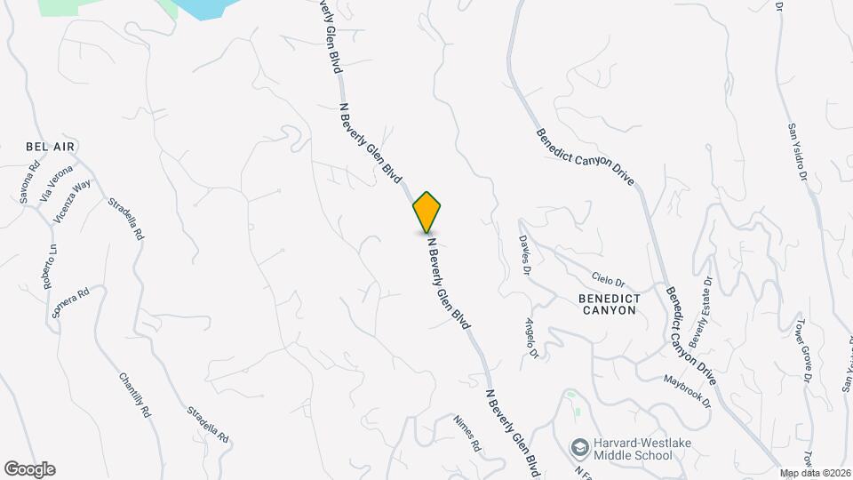 1303 N Beverly Glen Blvd, Unit 1303 Map and Location Details