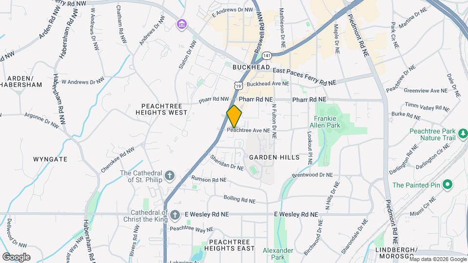 Buckhead Gardens Apartments Map and Location Details