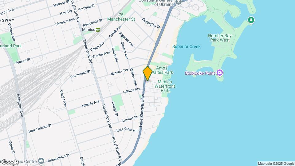 2513 Lake Shore Blvd W Map and Location Details
