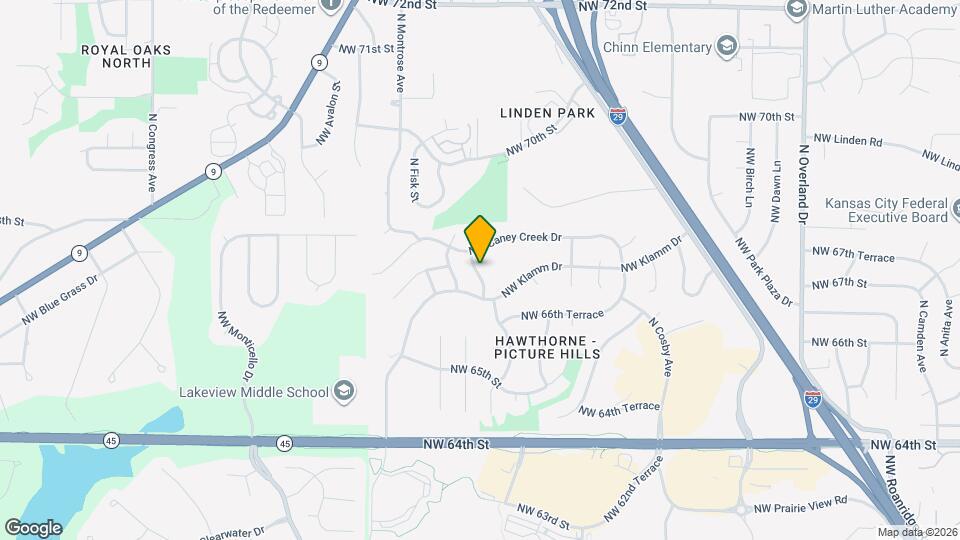 6725 NW Hilldale Dr Map and Location Details
