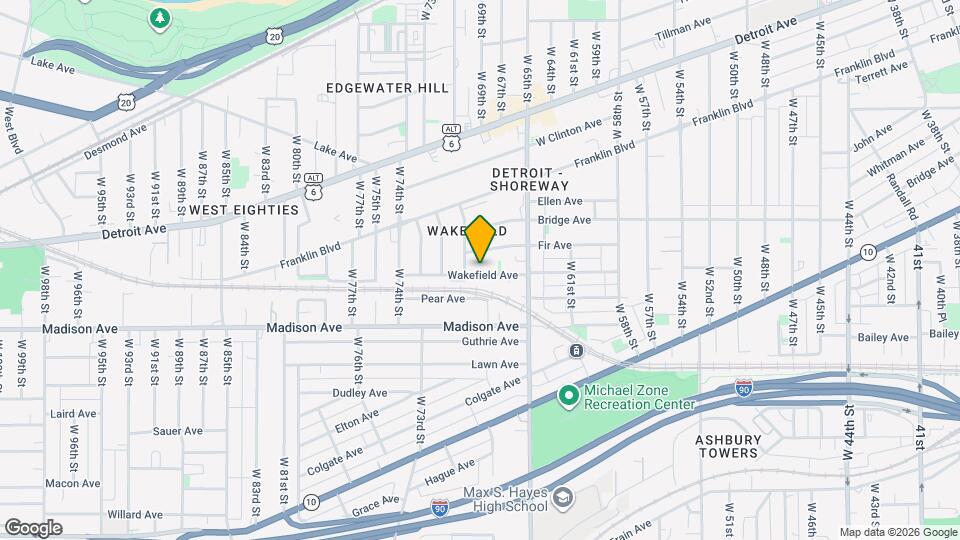 6800 Wakefield Ave, Unit Down Map and Location Details