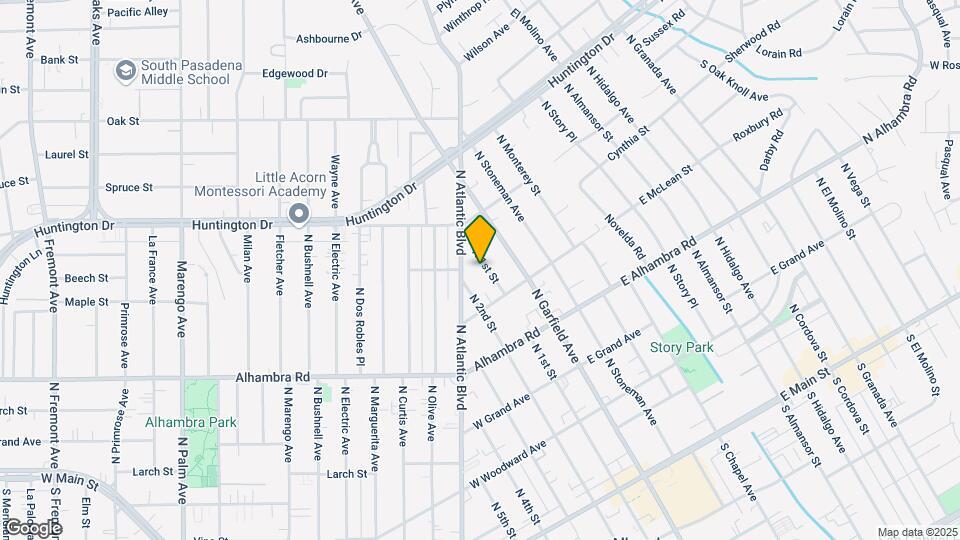 833 N 1st St Map and Location Details