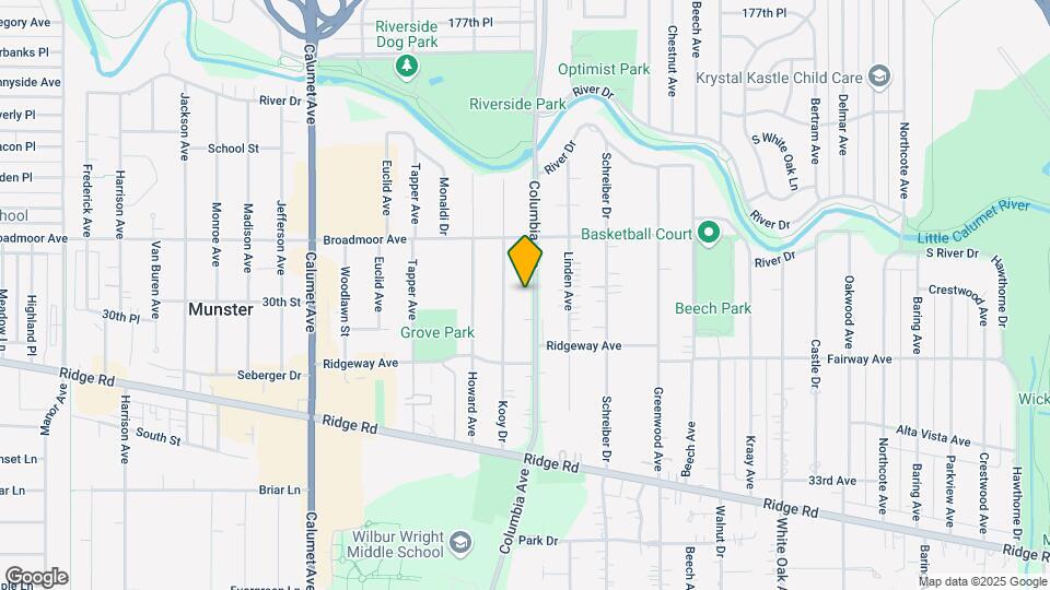 8154 Columbia Ave Map and Location Details