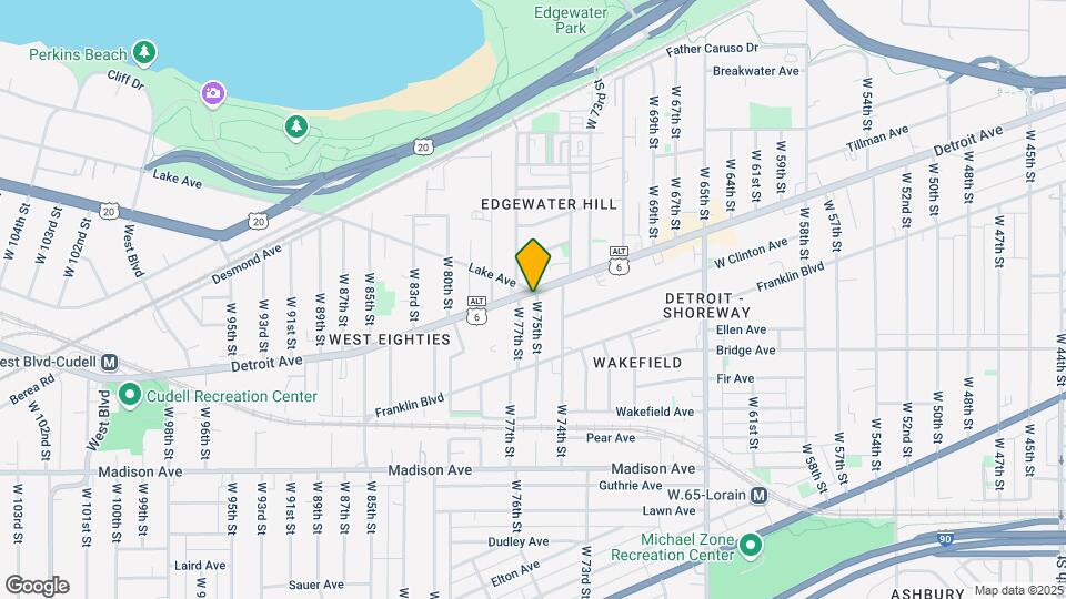 1406 W 75th St Map and Location Details