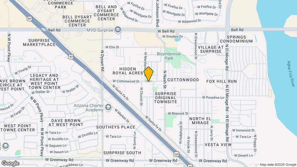 12817 W Cottonwood St Map and Location Details