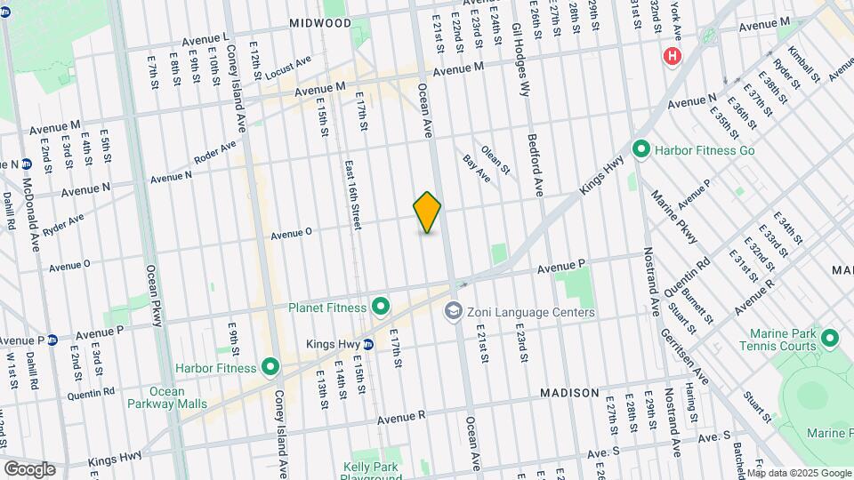 1543 East 19th Street Mapa y Detalles de la Ubicación