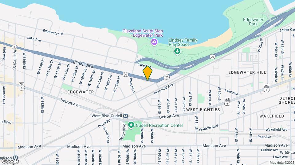 9605 Clifton Blvd, Unit 1st floor unit#1 Map and Location Details