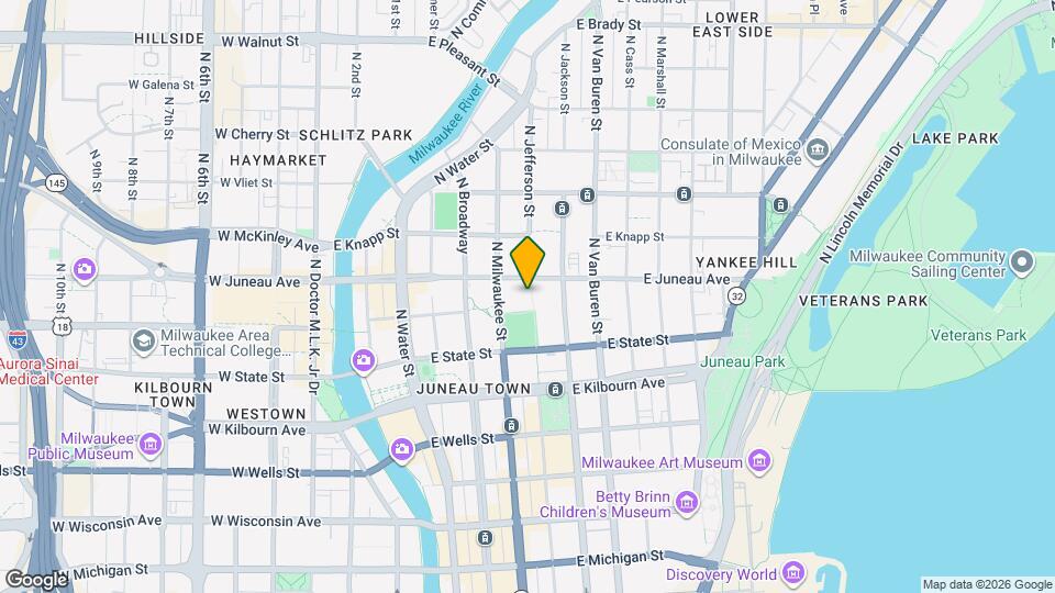 1108 N Milwaukee St, Unit 110 Map and Location Details