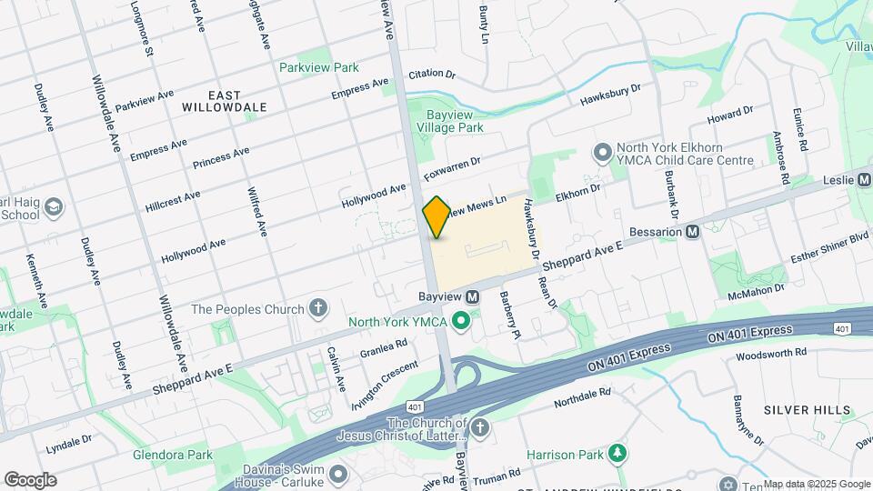 2885 Bayview Ave Map and Location Details