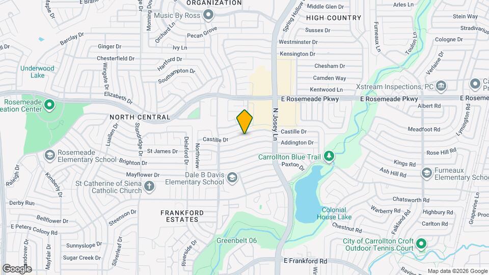 1820 Castille Dr Map and Location Details