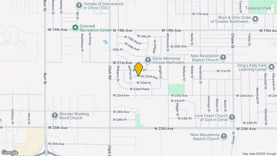 4233 W 22nd Ave Map and Location Details