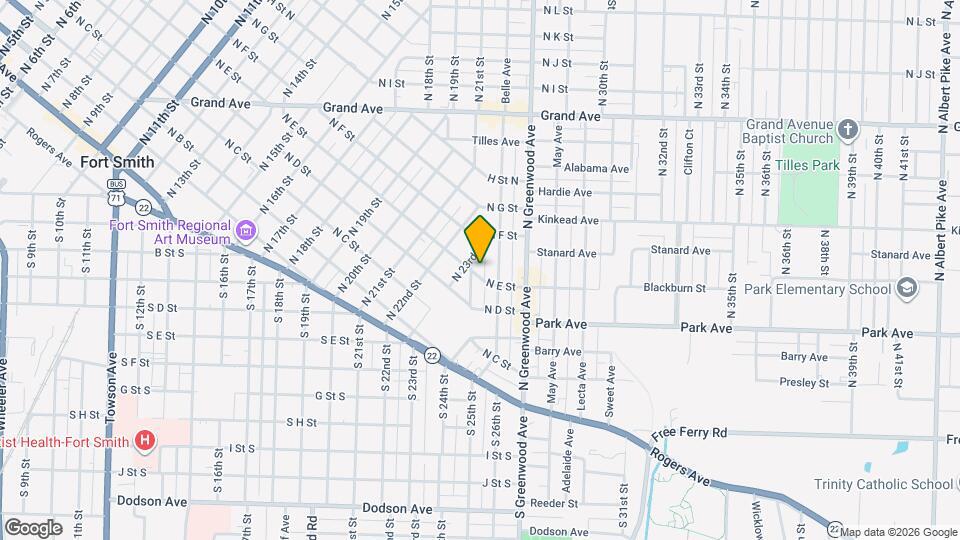 502 N 25th St Map and Location Details