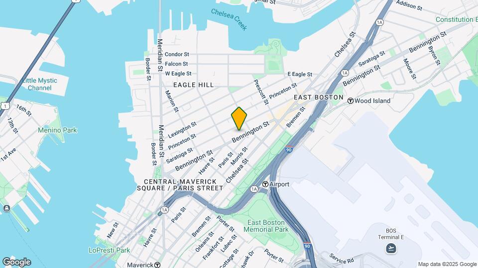 182 Bennington St, Unit #1 Map and Location Details