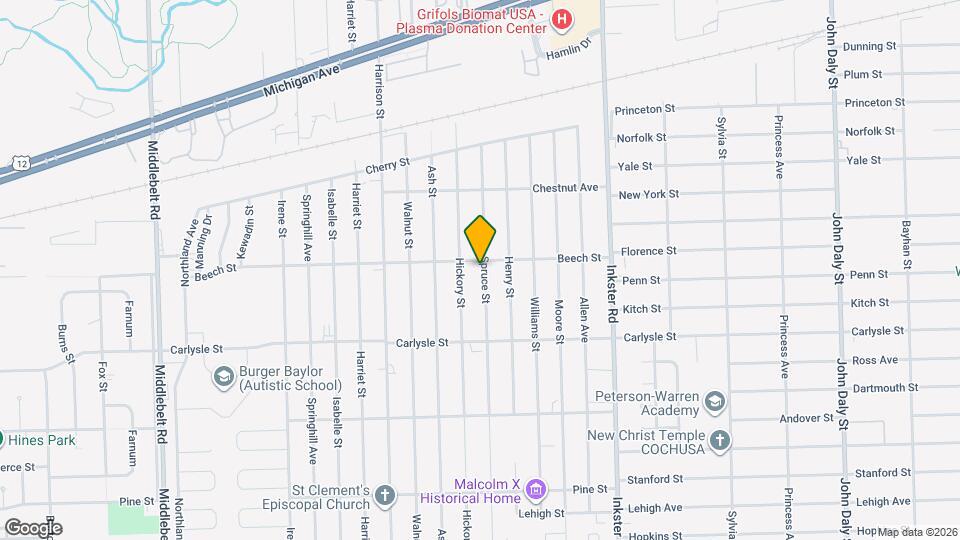 3514 Spruce St Map and Location Details