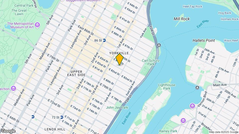 445 E 83rd St Mapa y Detalles de la Ubicación