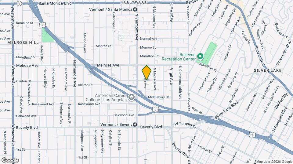 566 N Juanita Ave Map and Location Details