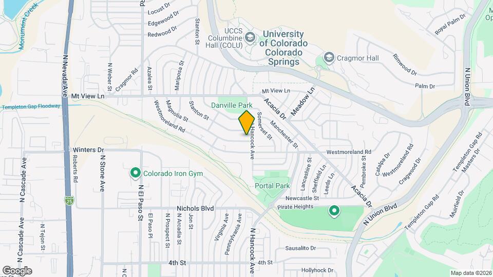 1196 Magnolia St, Unit B Map and Location Details