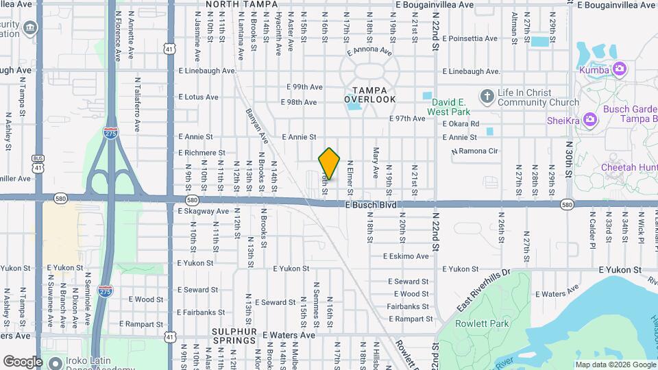 9301 N 16th St Map and Location Details