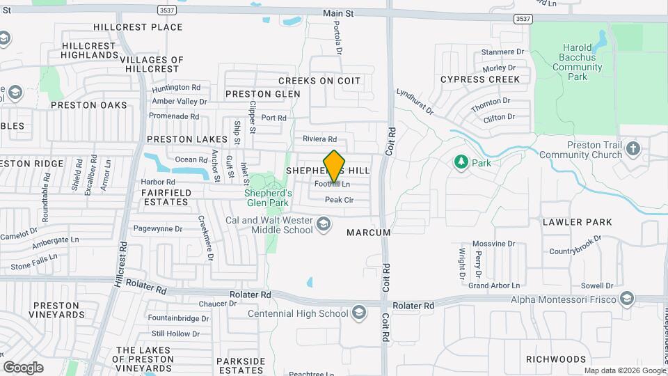 12299 Foothill Ln Map and Location Details
