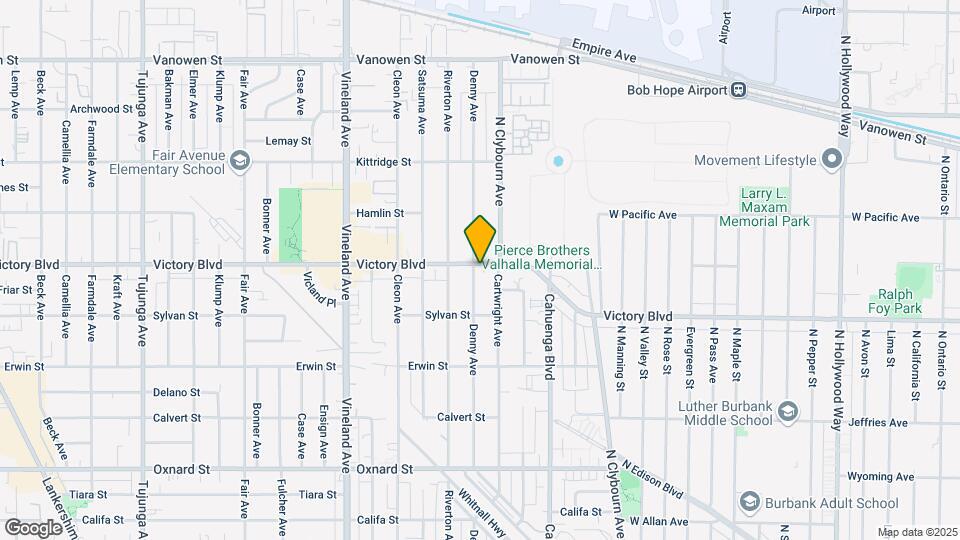 6352 Denny Ave Map and Location Details