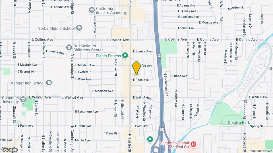 1743 E Rose Ave Map and Location Details