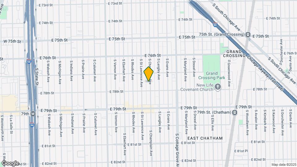 7736 S Champlain Ave Map and Location Details