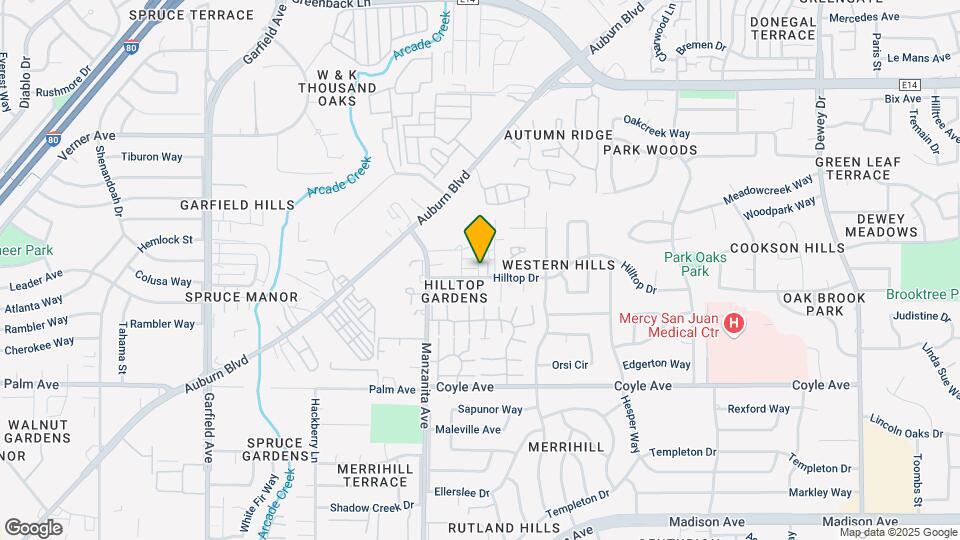 5959 Hilltop Dr Map and Location Details