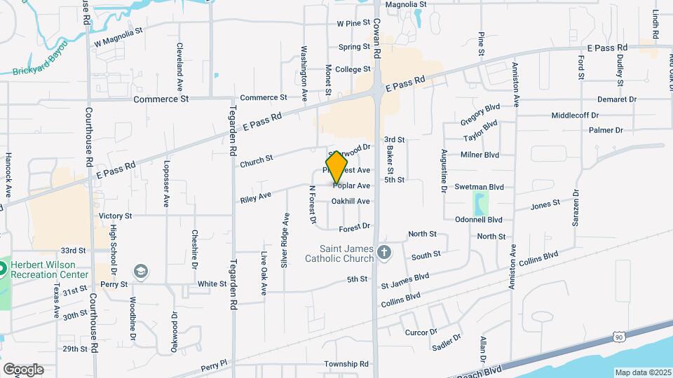 1311 Poplar Ave Map and Location Details