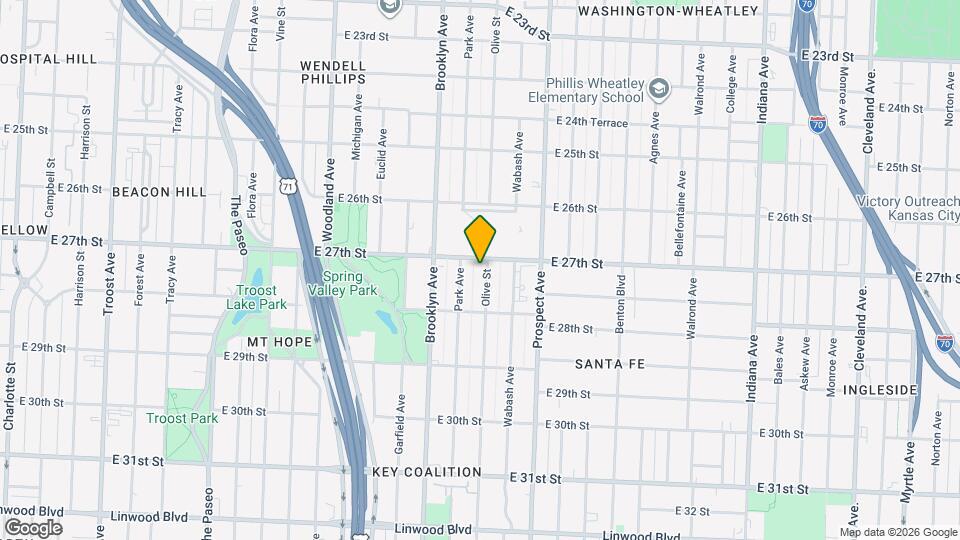 2708 Olive St Map and Location Details