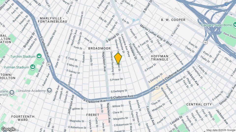 4201 S Galvez St Map and Location Details