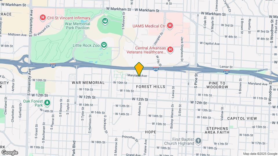 904 Adams St Map and Location Details