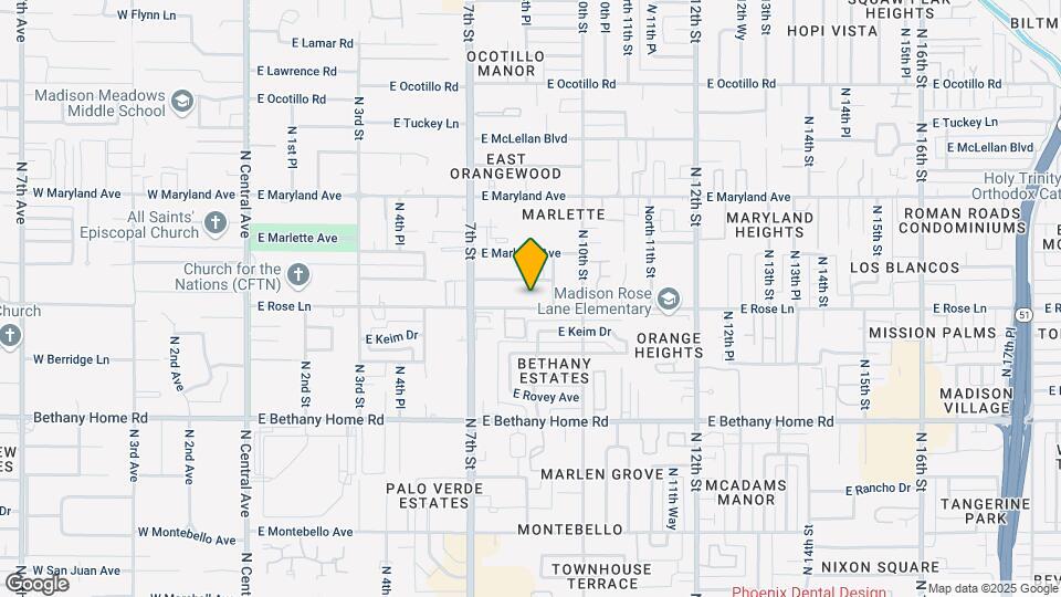 824 E Rose Ln Map and Location Details