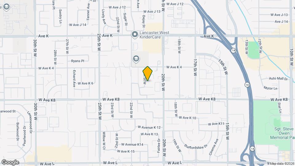 2064 W Avenue K6 Mapa y Detalles de la Ubicación