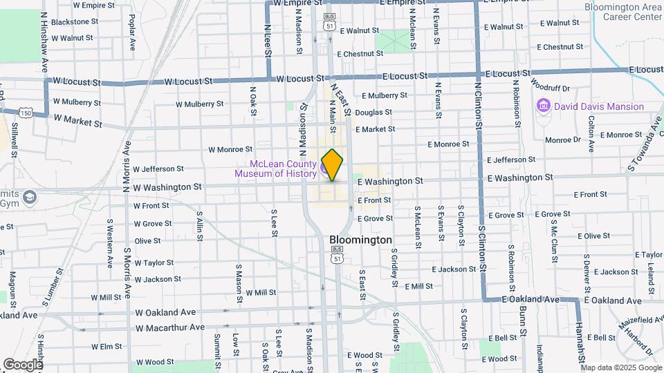 Downtown Bloomingnton Lofts Map and Location Details