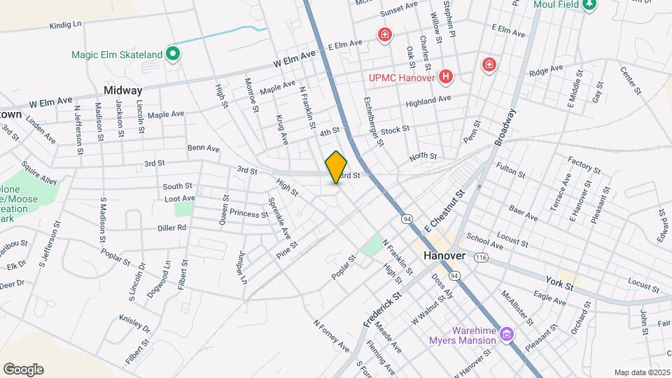 340 N Franklin St Map and Location Details