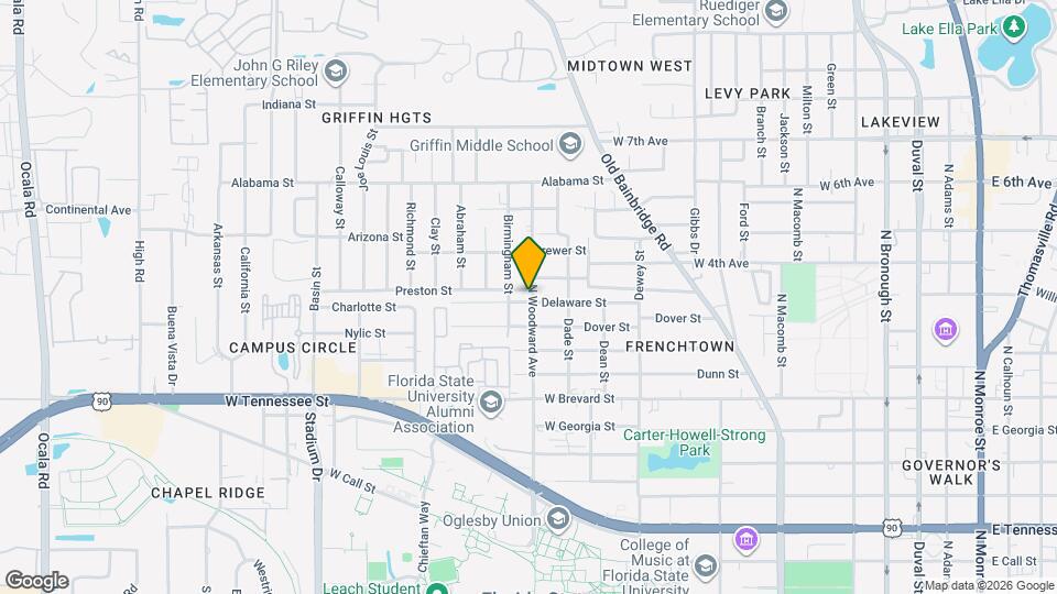 916 N Woodward Ave Map and Location Details