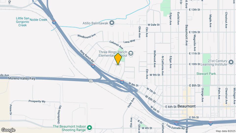 980 Creston Way Map and Location Details