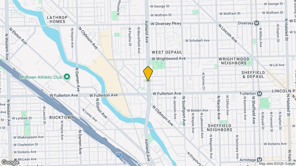 2436 N Ashland Ave, Unit 1f Mapa y Detalles de la Ubicación